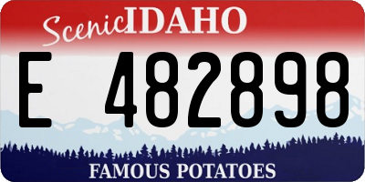 ID license plate E482898