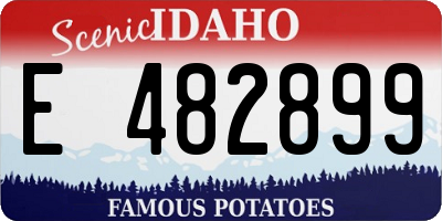 ID license plate E482899