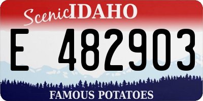 ID license plate E482903
