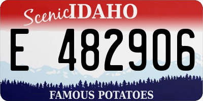 ID license plate E482906