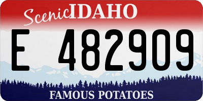 ID license plate E482909