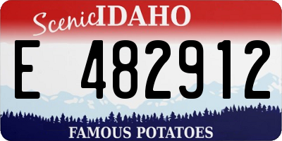 ID license plate E482912