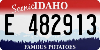 ID license plate E482913