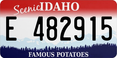 ID license plate E482915