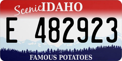 ID license plate E482923