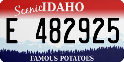 ID license plate E482925