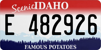 ID license plate E482926