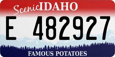 ID license plate E482927