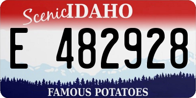 ID license plate E482928