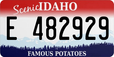 ID license plate E482929
