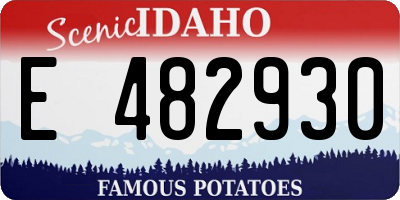 ID license plate E482930