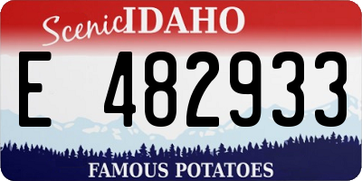 ID license plate E482933