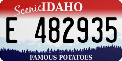 ID license plate E482935