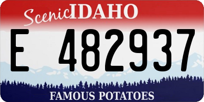 ID license plate E482937