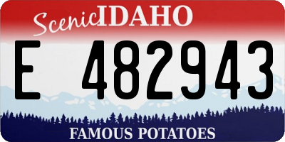 ID license plate E482943