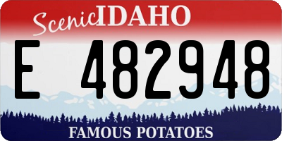 ID license plate E482948