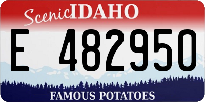 ID license plate E482950