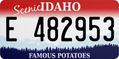 ID license plate E482953