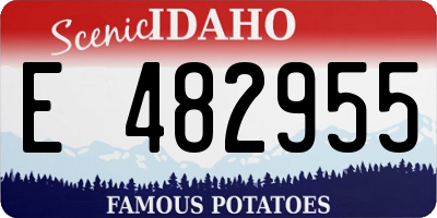 ID license plate E482955