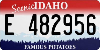 ID license plate E482956