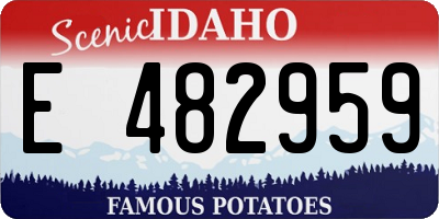 ID license plate E482959