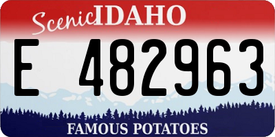 ID license plate E482963