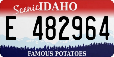 ID license plate E482964