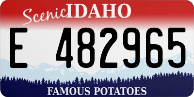 ID license plate E482965