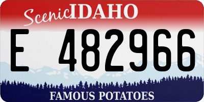ID license plate E482966
