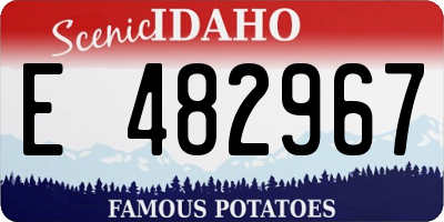 ID license plate E482967