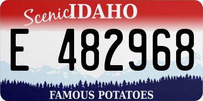 ID license plate E482968