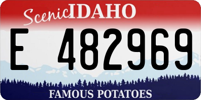 ID license plate E482969