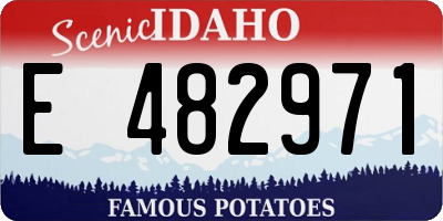 ID license plate E482971