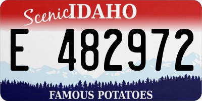 ID license plate E482972