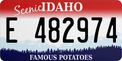 ID license plate E482974