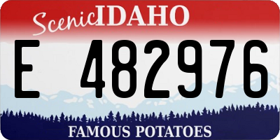 ID license plate E482976