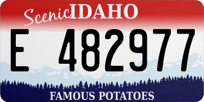 ID license plate E482977