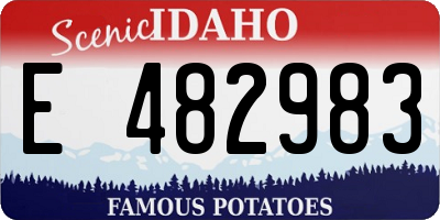 ID license plate E482983