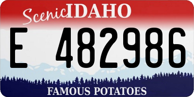 ID license plate E482986