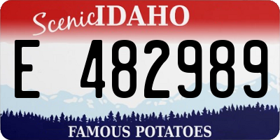 ID license plate E482989