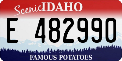 ID license plate E482990