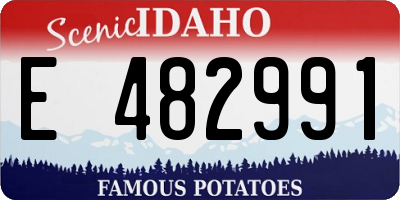 ID license plate E482991