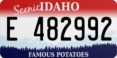 ID license plate E482992