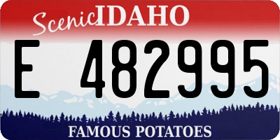 ID license plate E482995