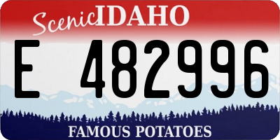 ID license plate E482996