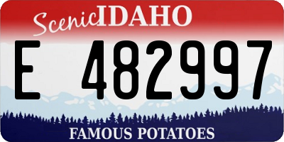 ID license plate E482997