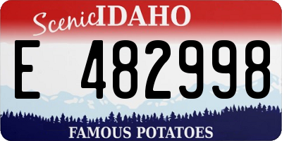 ID license plate E482998