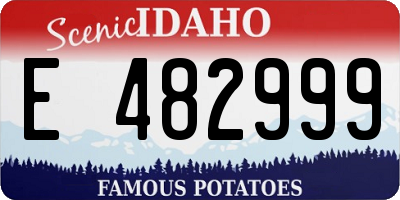 ID license plate E482999