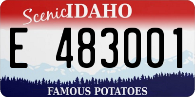 ID license plate E483001