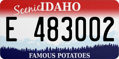 ID license plate E483002